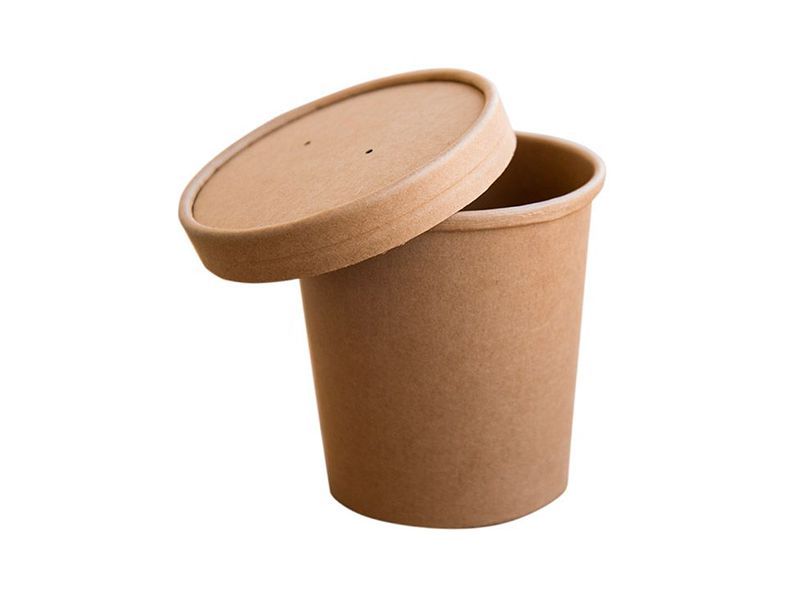 Víčko na misku polévka PAP 470ml hnědé