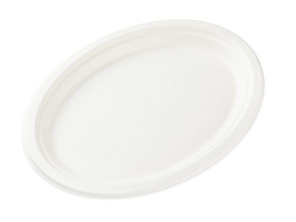 Talíř TŘTINA 317.5x254/24.5mm oválný bílý