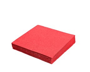 Ubrousek 33x33cm 1-vrstvý červený