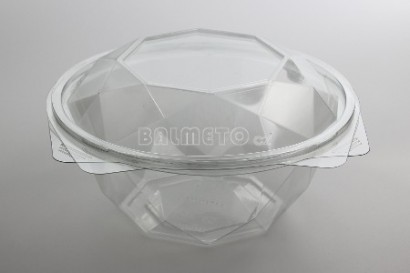 Krabička s int.víčkem PET 800ml/175x92mm kulatá diamant