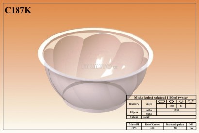 Miska na salát OPS 1250ml tulipán C187K