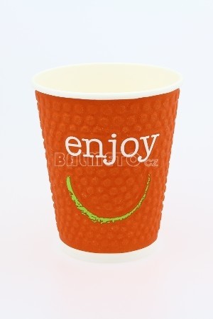 Kelímek na teplé nápoje PAP/PE DW 400ml/90mm ENJOY bubliny