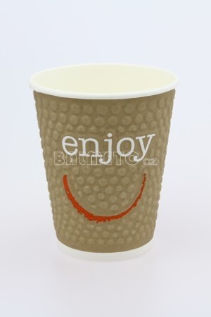 Kelímek na teplé nápoje PAP/PE DW 400ml/90mm ENJOY bubliny