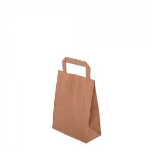 Taška PAP 180x80x220mm hnědá ploché ucho