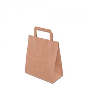 Taška PAP 260x170x330mm hnědá ploché ucho