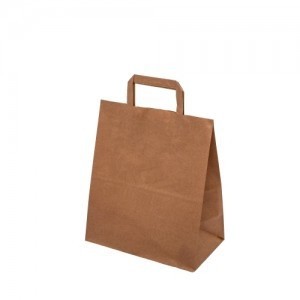 Taška PAP 260x170x250mm hnědá ploché ucho