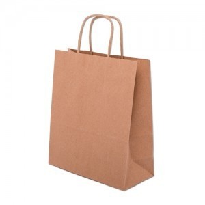 Taška PAP 180x80x240mm hnědá kroucené ucho