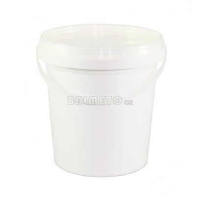 Kbelík PP 3500ml/190x154mm s pojistkou/ouškem bílý + víčko bílé