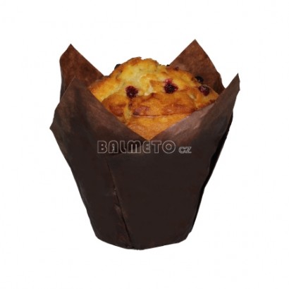 Košíček cukrářský 50/85mm tulipán hnědý 