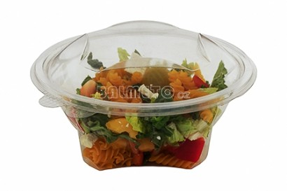 Krabička s int.víčkem PET 600ml čtvercové dno