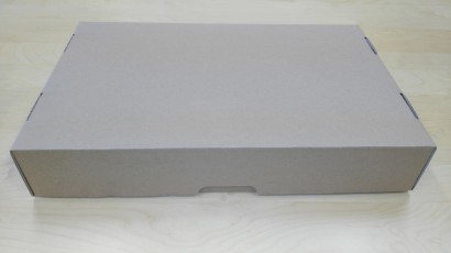 Krabice odnosná s víkem PAP 55,3x35,8/9,5cm hnědá