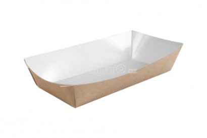 Vanička na hranolky PAP 190x85x42mm hnědo bílá 