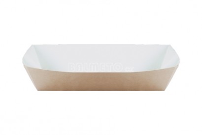 Vanička na hranolky PAP 190x85x42mm hnědo bílá 