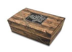 Krabička s int.víčkem PAP 124x65/50mm hnědá Enjoy