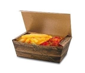 Krabička s int.víčkem PAP 124x65/50mm hnědá Enjoy