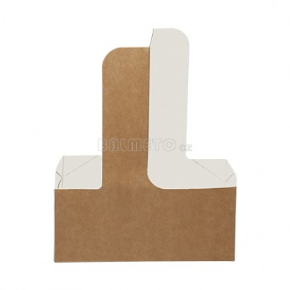 Nosič na kelímky PAP 160x80x80mm hnědý s uchem