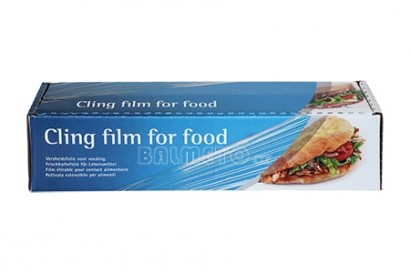 Fólie potravinářská PVC 30cm/300m/8mic v boxu s břitem