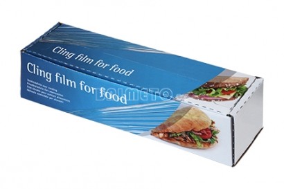Fólie potravinářská PVC 30cm/300m/8mic v boxu s břitem