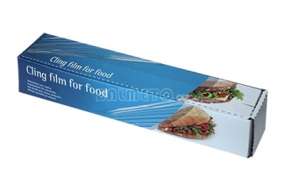 Fólie potravinářská PVC 45cm/300m/8mic v boxu s břitem
