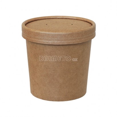 Víčko na misku polévka PAP 360ml, 460ml hnědé