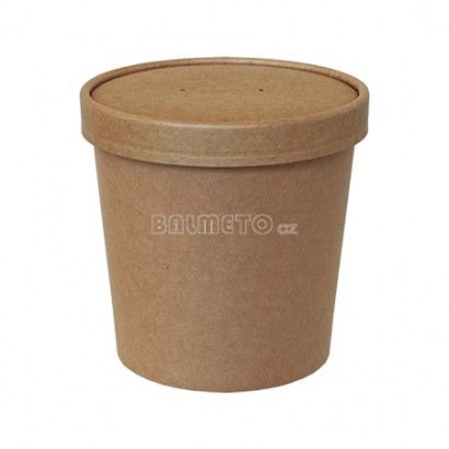 Víčko na misku polévka PAP 770ml hnědé