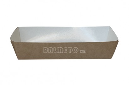 Vanička na hranolky PAP 180x85x40mm hnědo bílá 