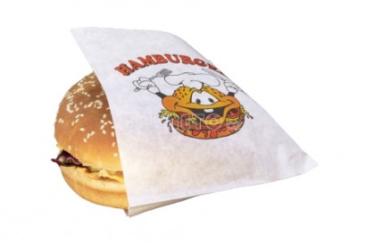 Sáček na hamburger PAP 115x130mm bílý HAMBURGER