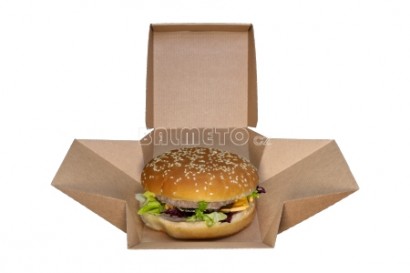 Krabička na hamburger  118x115/103 mm hnědá