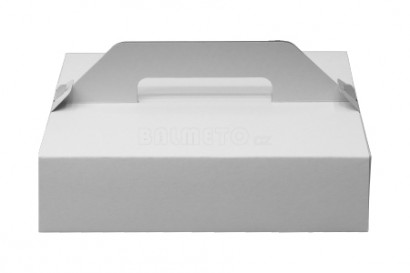 Krabička s uchem PAP 27x18/8cm bílá