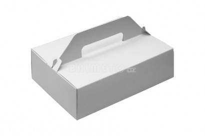 Krabička s uchem PAP 27x18/8cm bílá