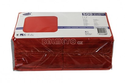 Ubrousky 33x33cm 1-vrstvé červené