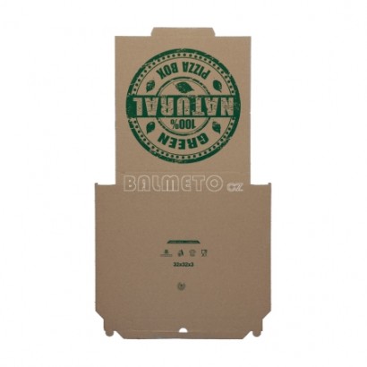 Krabice na pizzu PAP 32x32x3cm NATURAL hnědá/hnědá