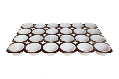 Košíček cukrářský 50/38mm tulipán bílý v platu