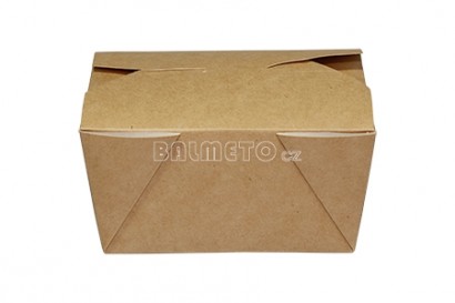 Krabička PAP/BOPP 900ml/151x115x53mm hnědá lunchbox