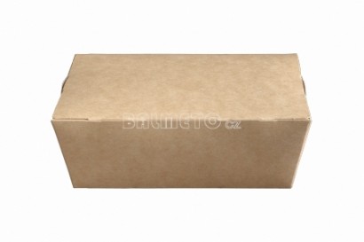 Krabička PAP/BOPP  600ml/130x95x50mm hnědá lunchbox