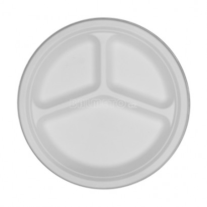 Talíř TŘTINA 258/20,5mm 3D bílý