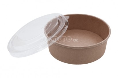 Miska na salát PAP 500ml/150x45mm hnědá