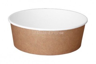 Miska na salát  750ml PAP/PE hnědo/bílá