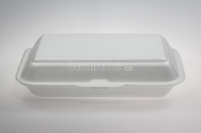 Krabička s int.víčkem XPS 185x133/75mm bílá lunchbox