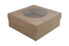 Krabička s okénkem PAP 300x250/100mm hnědo bílá 12 muffinu
