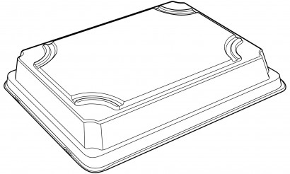 Víčko na vaničku sushi OPS 233x148x33mm 58/7 