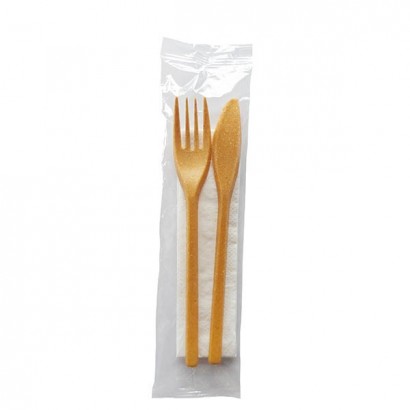 Příborový set WPC - vidlička, nůž, ubrousek, párátko