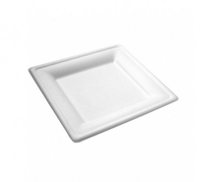 Talíř TŘTINA 160x160x20mm hranatý bílý