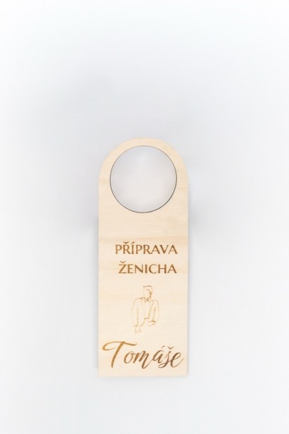 Svatební cedulka na kliku