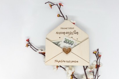 Svatební obálka na peníze 16*17cm