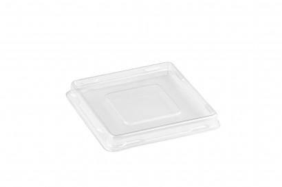 Víčko na misku 550ml PET 142x142x13,5 mm 