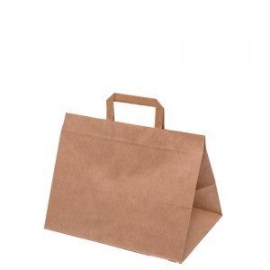 Taška PAP 320x210x260mm hnědá ploché ucho